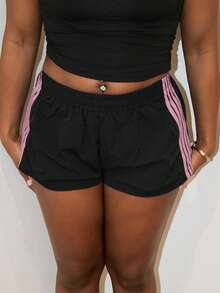 Steph T Women's Summer Casual Shorts, Fashionable & Suitable For Summer,Flowy Shorts - Black - View 6