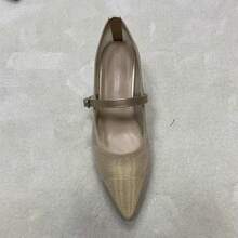 CUCCOO BIZCHIC Women Pointed Toe Fashion Daily Commute High Heels For Christmas Spring Shoes - Gold - View 15