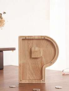 木质大字母存钱罐，字母造型，可定制首字母，趣味生日、圣诞节、节日礼物 - 彩色 - 查看 40