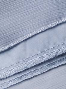 Livesso 女士休闲宽松荷叶边上衣和半裙两件套，适合夏季、春季、度假、婚礼、毕业典礼、复活节等场合。 - 霧霾藍 - 查看 7