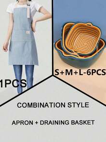 6/2 件套，滤水篮，双层沥水篮，塑料滤水篮，可重复使用的洗衣篮，厨房家用滤水篮，果蔬清洗篮，厨房用品，厨房小工具，厨房配件 - 彩色 - 查看 11