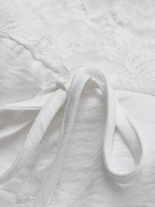 SaltGleam SaltGleam 2026春夏新款女式蕾丝拼接半身裙 - 白色 - 查看 5