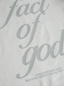 PAVTROS Men's Casual Fashionable Street Slogan Embroidery Print Loose Fit Long Sleeve T-Shirt, Suitable For Spring And Autumn Daily Commute - White - View 6