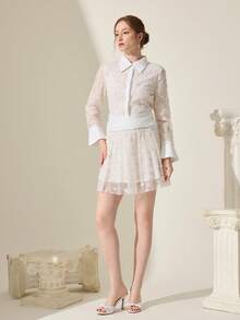 CUCCOO CHICEST 女士时尚蝴蝶结装饰日常穿搭高跟拖鞋 - 白色 - 查看 4