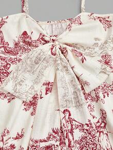 EMERY ROSE Women's Textured Print Fitted Camisole, Elegant For Vacation, Commute And Everyday Wear - Red - View 6