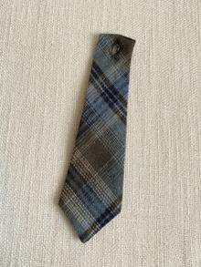 PrepCrw 1 chiếc đầm sơ mi không tay cổ bẻ phối màu xanh dương và xám dáng rộng thanh lịch dễ thương cho bé gái, kèm cà vạt kẻ caro có thể tháo rời, thích hợp mặc hàng ngày, đi học, đi chơi, họp mặt, lễ hội, mùa xuân và mùa hè. - Nhiều màu - Xem 5