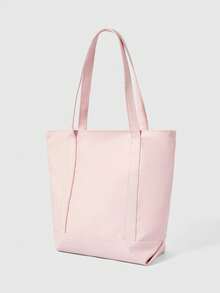 ROMWE Kawaii Ladies Fashion Butterfly Embroidery Pattern Large Capacity Tote Bag - Pink - View 5