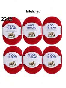 6 Sợi len lông cừu Merino Úc 300g 70% len Merino 30% sợi chống xù mềm mại thoải mái thoáng khí màu sắc rực rỡ dùng để đan áo len, áo vest, đồ thủ công mỹ nghệ, đồ dùng thủ công DIY - gói 6 quả bóng - Xem 24