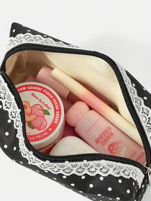 HELLO KITTY AND FRIENDS | SHEIN A Black Fun Cartoon Cute Cosmetic Bag - màu đen - Xem 2