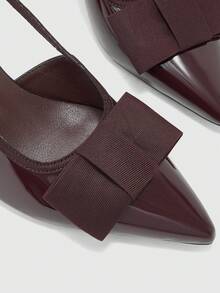 CUCCOO BIZCHIC Women's Chunky Heel Pointed Toe Comfortable Fashion Office & Party Shoes - Coffee Brown - View 6