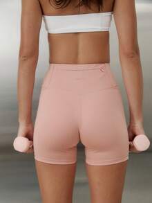 Aralina Leisurewear Active Spring Summer Exercise Knicker Front Detail Vacation Beach Bike Short - Green - View 4