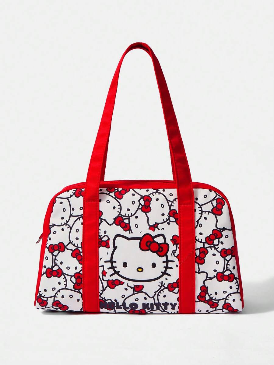 HELLO KITTY AND FRIENDS | SHEIN 一款时尚可爱卡通便携大容量女士手提包 - 紅色 - 查看 1