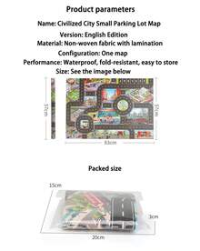Children's Toys 83*57 English Version Civilized City Scene Parking Lot Indoor Car Playing Game Mat - English version - View 10