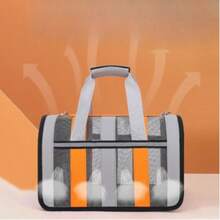 Bolsa transportadora plegable para gatos/perros pequeños, de gran capacidad y transpirable, adecuada para todas las estaciones, bolsa de transporte para gatos - Naranja - Ver 13