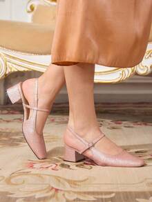 CUCCOO TILAWA Giày cao gót thời trang nữ - Vàng - Xem 4