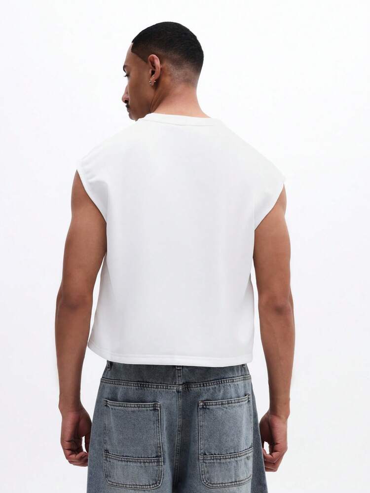 SUMWON Men's Sleeveless Santorini Scenic Print Tank Top Muscle Tee Summer Vacation Graphic Travel Casual Wear, T Shirt With Print, Graphic Tees Cotton, T Shirts Graphic