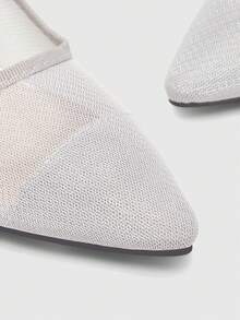 CUCCOO BIZCHIC Women Pointed Toe Fashion Daily Commute High Heels For Christmas Spring Shoes - Silver - View 8