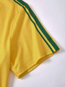 SHEIN Bolty青少年男童休闲简约短袖圆领T恤，适合夏季穿着 - 彩色 - 查看 8