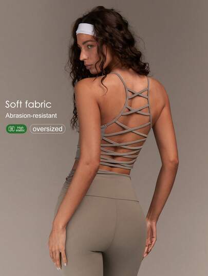 Fluxe Bộ đồ tập yoga bó sát dành cho nữ, gồm áo tank top và quần legging màu trơn, thiết kế chéo lưng.