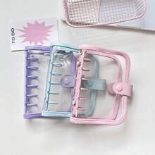 Zazumi 1 Sổ tay da PU A7 với gáy lò xo trong suốt, gáy lò xo A7, giấy bên trong có thể thay thế, sổ dán sticker, sách dán sticker trong suốt, túi đựng ảnh sách dán sticker, album ảnh, sổ kế hoạch, nhật ký, sổ tay, văn phòng phẩm. - Nhiều màu - Xem 6
