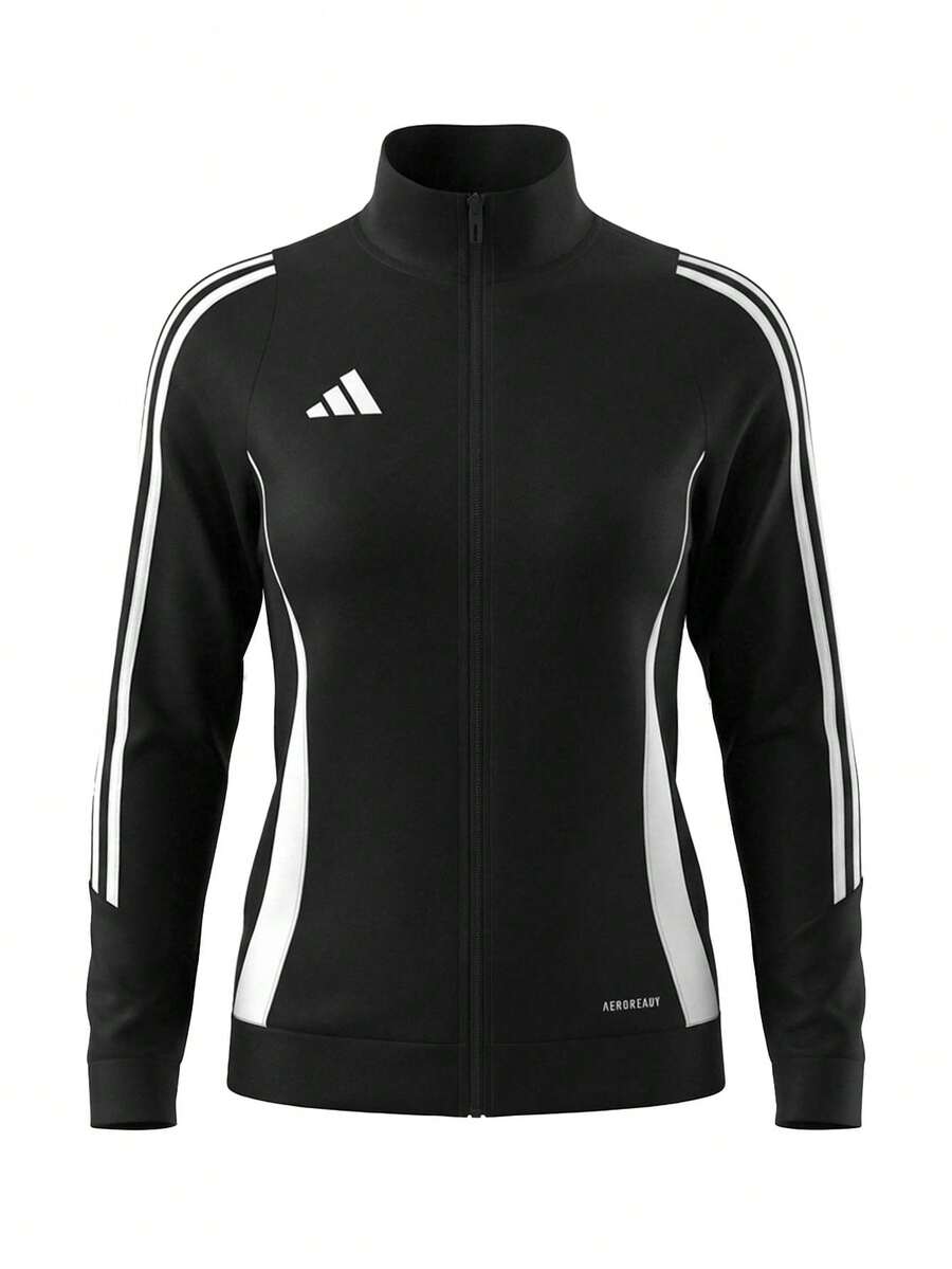 Adidas Tiro 24 Women's Full Zip Training Jacket Black - 黑色 - 查看 1