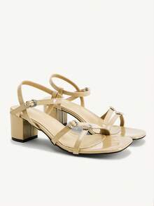 CUCCOO CHICEST Wedding Simple And Generous Fashion Versatile Casual Workplace Commuter Women High Heels Sandals Elegant Shoes Wedding Shoes - Apricot - View 9
