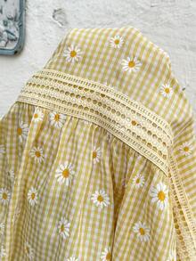 SHEIN Maternity Printed Off-Shoulder Top And Skirt 2 Pieces Set - Yellow - View 5