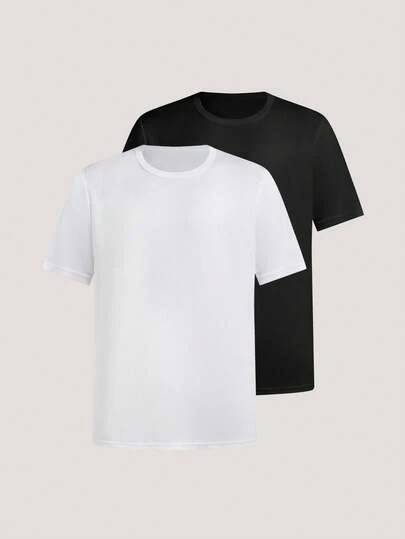 Driftmere 2 件套健身吸湿排汗短袖 T 恤，户外运动透气马拉松跑步情侣运动服速干