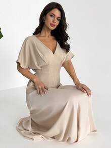 Firerie 女士优雅春夏新款简约休闲通勤亚麻竹结圆领束腰衬衫，杏色 - 杏色 - 查看 9