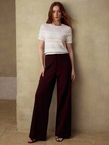 MOTF PREMIUM WOMEN'S SHORT SLEEVE KNIT TOP, CASUAL & DATE WEAR, SPRING/SUMMER - White - View 5