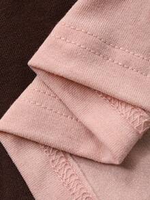 DAZY 2pcs/Set Women Solid Color Crew Neck Long Sleeve T-Shirt And Sleeveless Casual Tank Top, Spring/Autumn Lounge Sets For Women - Pink - View 8