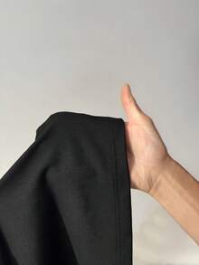 MaterniWear Pregnant Women's Summer Casual Commuting Contrast Binding Wide Leg Jumpsuit Without Belt - Black and White - View 6