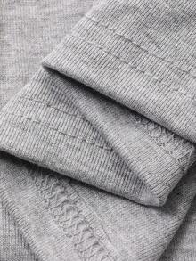 DAZY Women's Bow Tie Off-Shoulder Loose T-Shirt, Fresh And Chic - Grey - View 3