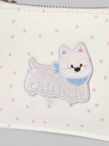 ROMWE Kawaii Ví đựng tiền lẻ tiện dụng hình hoạt hình dễ thương - Màu trắng d - Xem 3