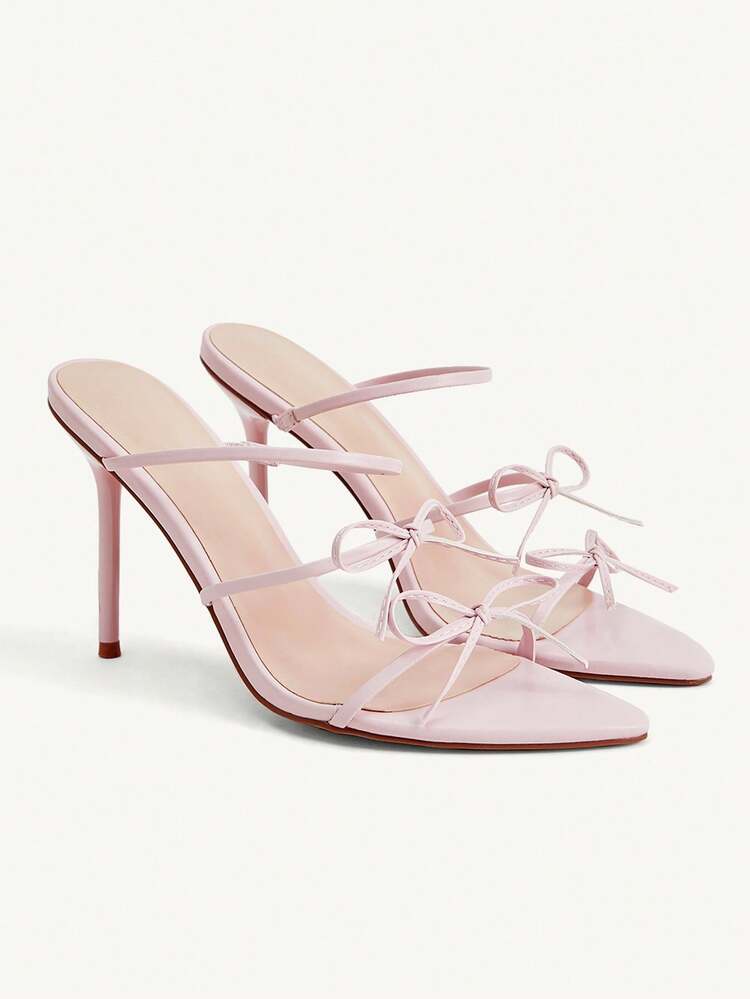 CUCCOO CHICEST Women's Fashionable & Elegant Bow Decor Heeled Sandals