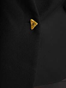 Hauture Elegant White Blouse With Butterfly Brooch - Black - View 4