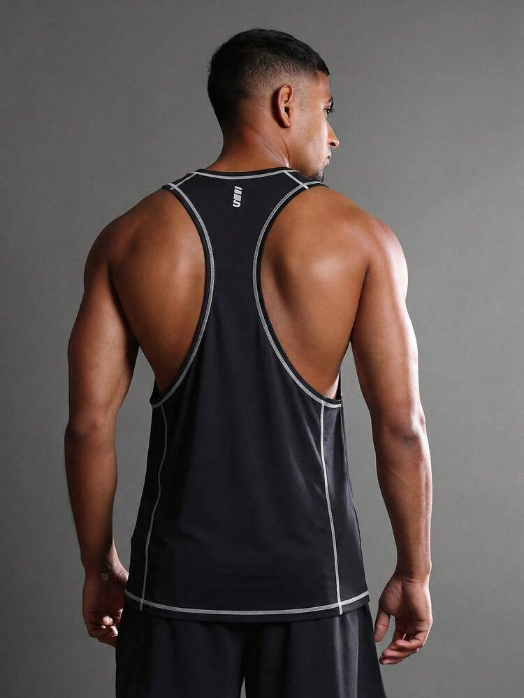 Mens Athletic Tank Top Sleeveless Crew Neck Jersey Fabric Summer Workout Training Active Wear Regular Fit Gym Muscle Shirt