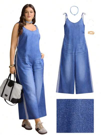 Zelara Mono holgado con estampado de leopardo y lazo para talla grande, Mono de mezclilla sintética de talla grande, Mono deportivo casual con bolsillos y diseño de rayas laterales, Ropa deportiva casual, Ropa de aeropuerto, Mono con cuello halter. Atuendos para vacaciones de verano, Atuendos de primavera para mujer, Atuendo de carnaval, Atuendos para vacaciones de verano, Atuendos casuales para mujer de talla grande, Mono de mezclilla azul para mujer, Monos para mujer, Mono de pierna ancha de mezclilla, Mono de pierna ancha de verano para mujer, Mono de pierna ancha para mujer, Monos de verano para mujer, Monos para mujer, Mono de mezclilla azul de pierna ancha para mujer, Mono de verano para mujer de talla grande