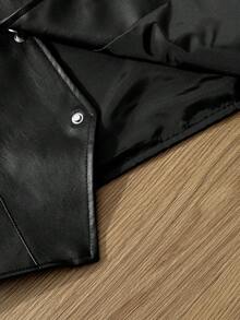 TOKVUE 男士纯色V领单排扣休闲马甲 男士无袖衬衫 男士皮马甲 男士马甲 男士礼服马甲 男士复古马甲 男士马甲 无袖衬衫 男士黑色皮马甲 男士无袖 男士复古马甲 - 黑色 - 查看 7