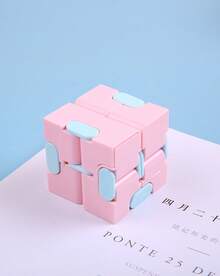 POKOJA LAND 1-Pack Infinity Cube Fidget Toy - Creative Stress Relief Flip Cube In Pocket-Sized Macaron Colors - Multicolor - View 8