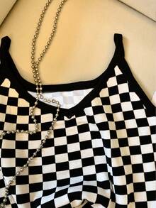 GlowEve Women Checkered Casual Versatile Daily Wear Camisole Top - Multicolor - View 4