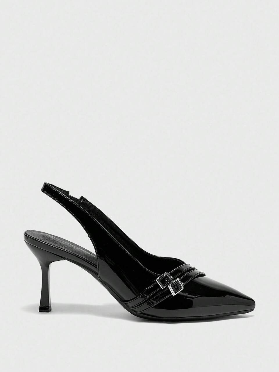 CUCCOO BIZCHIC Women Shoes Women's Pointed Slender Heel Black Sexy Fashion Versatile Commuter Women's High Heel Shoes Slingback Slingback Shoes Women's Shoes Spring Shoes