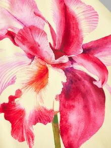 SHEIN MOD 女士印花优雅收腰中长连衣裙，适合约会和派对穿着 - 黃色 - 查看 6