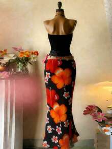 Bluhae 女士印花休闲百搭度假半身裙 - 彩色 - 查看 2