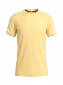 Adidas Own The Run Men's 3-Stripes T-Shirt Semi Spark - Yellow - View 1