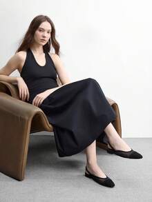 CUCCOO BIZCHIC Women's New Splicing Mesh Yarn Small Round Toe With Flat Shoes Closed Toe Shoes Women Spring Shoes - Black - View 6