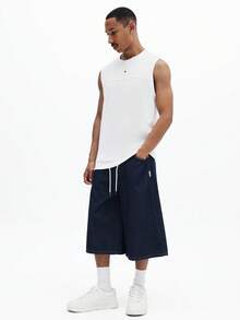 SUMWON Men's Sleeveless Tank Top With Chest Pocket Detail Crew Neck Casual Summer Essential - White - View 3