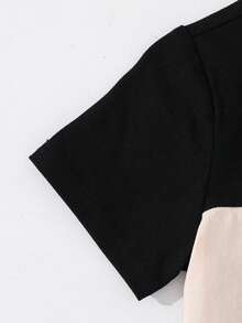 Cozy Pixies Bộ đồ 2 món cho bé trai: áo tay ngắn cổ tròn phối màu tương phản và quần short. - Nhiều màu - Xem 7