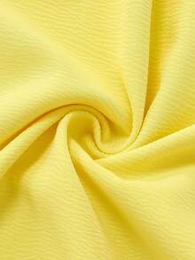 GlowEve Women's Pale Yellow Lace Trim Spaghetti Strap A-Line Waist Charming Elegant Sweet Cute Everyday Vacation Commute Fashion Date French Street Retro Versatile Spring Summer Pale Yellow New Midi Slip Dress - Light Yellow - View 2