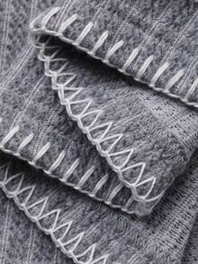 DAZY 女士夏季休闲花瓣袖连衣裙 - 灰色 - 查看 10